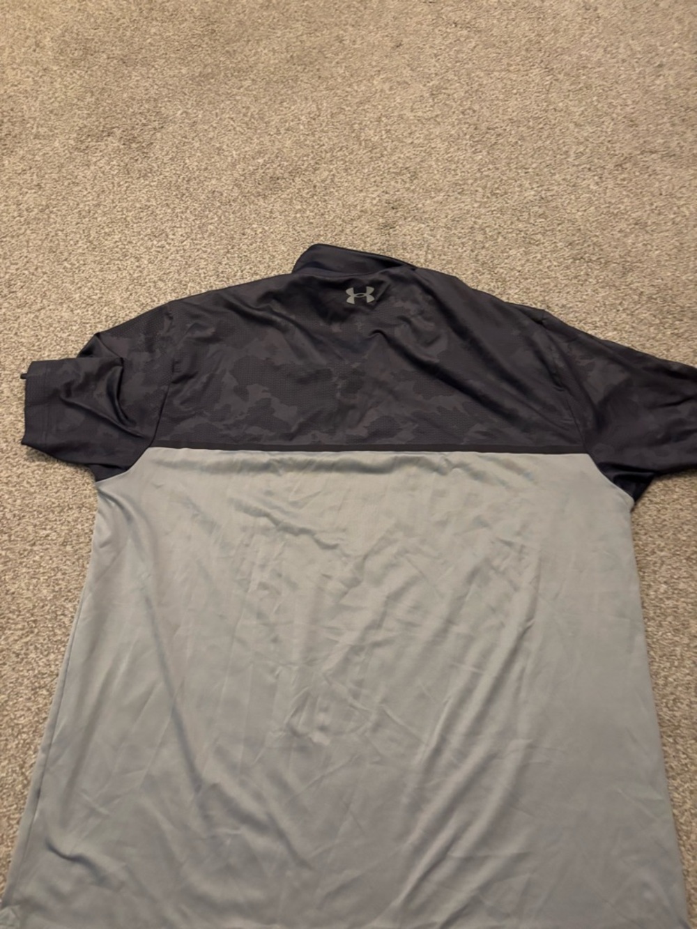 Under Armour Men’s Black and Light Gray Short-Sleeve Polo - Picture 2 of 8